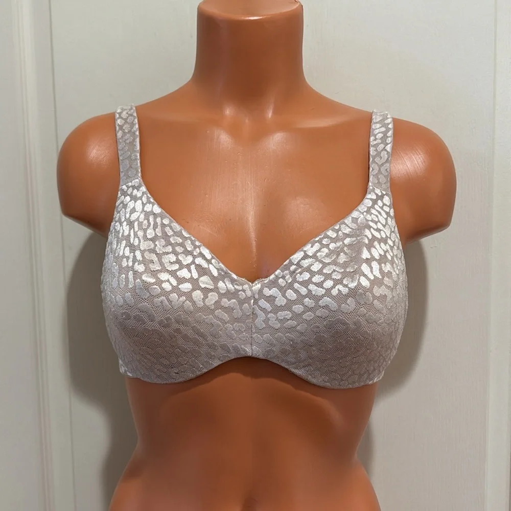 SOMA Minimizing Emma Bra Shimmering Animal Jacquard Nude 34C EUC $48